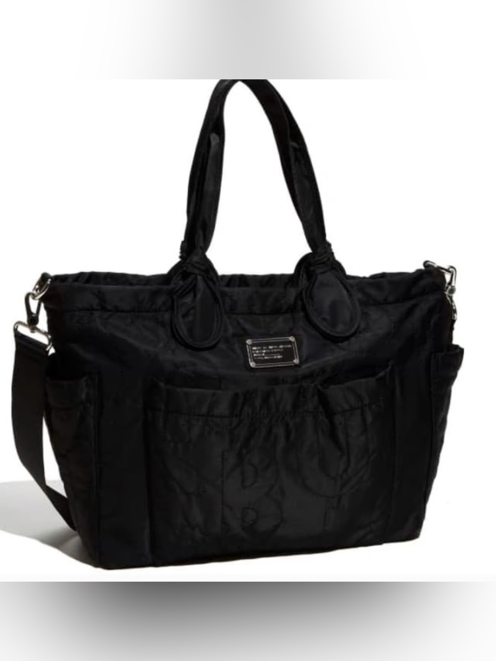 Marc Jacobs Black Quilted Nylon Tote & diapers Bag